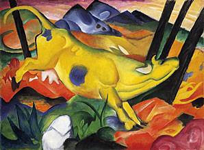 Kép: Franz Marc: Sárga tehén